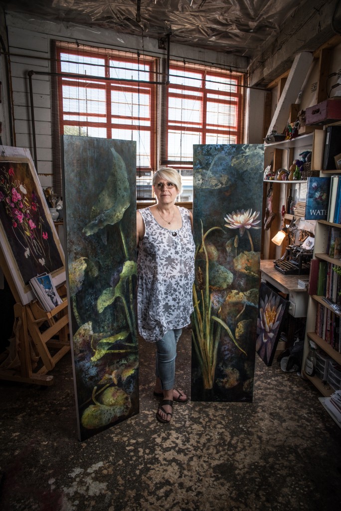Photo by Rennie Brown of Marney-Rose edge in her studio